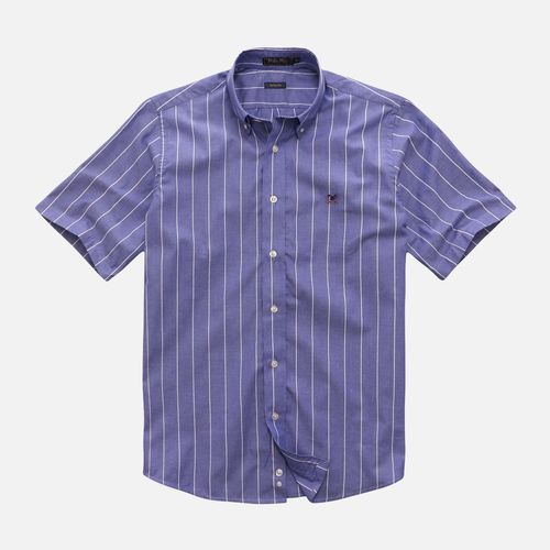 Camisa Dress Button-Down Manga Curta Sem Bolso