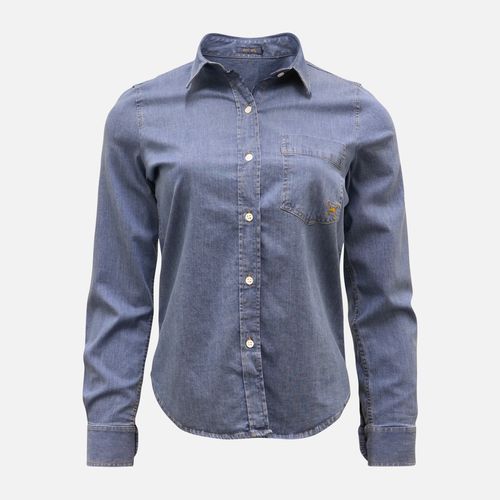 Camisa Feminina Jeans Medium Wash 22i07693