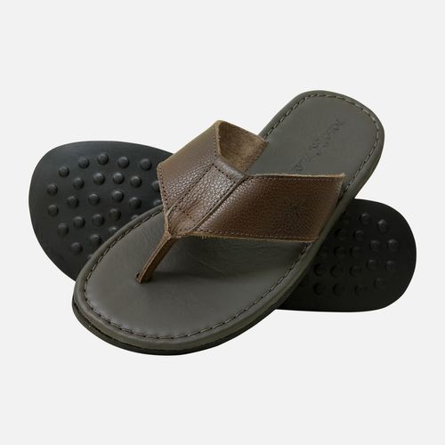 Chinelo Couro Chocolate 23v07910