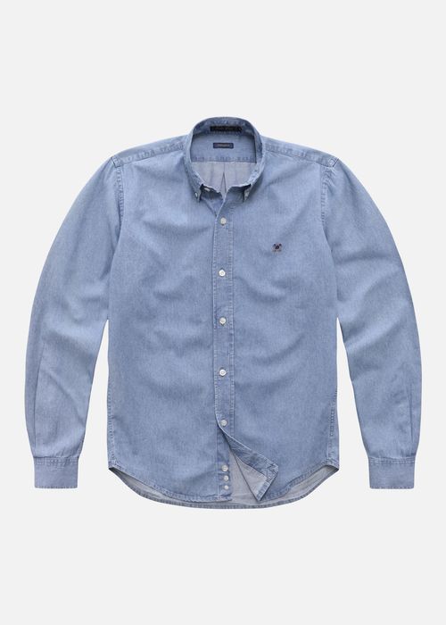 Camisa Jeans Custom Button Down Manga Longa 3yw 24v08162