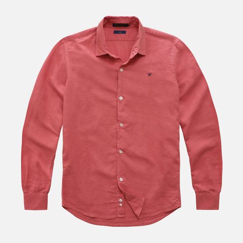 Camisa Custom Fit Linho Tinturada Manga Longa 24i08266