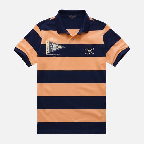 Camisa Polo Listrada Navigator Manga Curta Taco Médio 24i08255