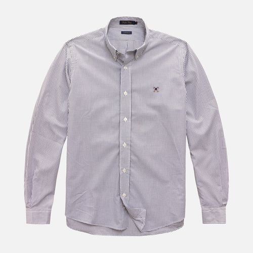 Camisa Pima Fio 80 Xadrez Manga Longa sem Bolso 25v08288