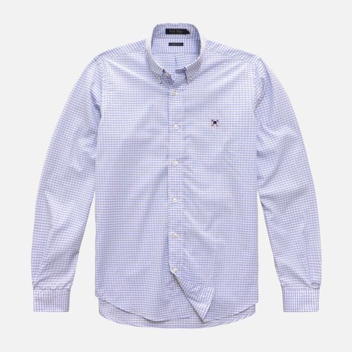 Camisa Pima Fio 80 Xadrez Manga Longa sem Bolso  25v08293