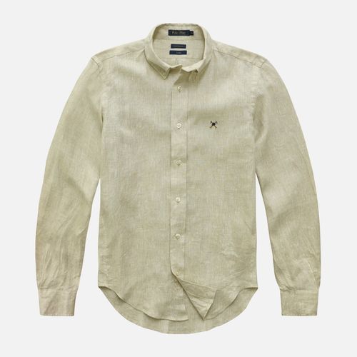 Camisa Custom Button-Down Puro Linho Manga Longa  25v08297