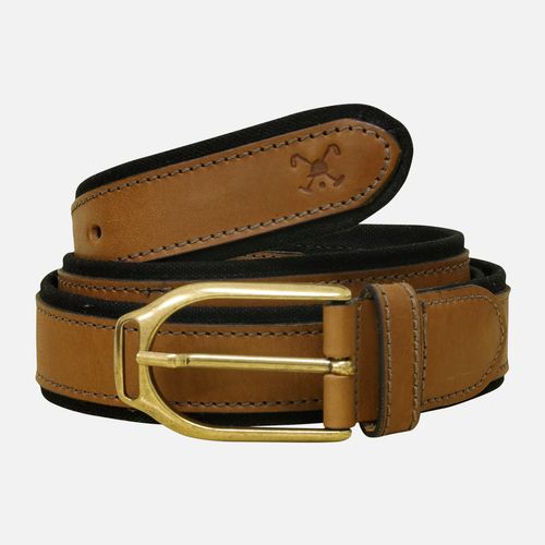 Cinto Couro  Preto e Whisky 25v08415