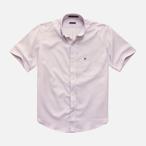 Camisa Classic Siena Button-Down Maquinetada Manga Curta 25v08440