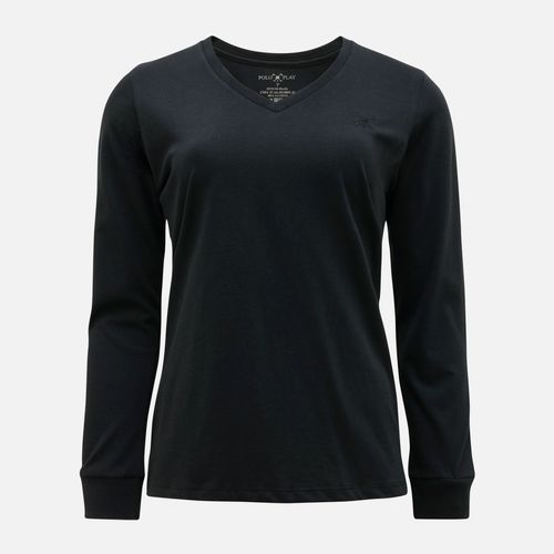 Camiseta Gola V Feminina Manga Longa 25i103